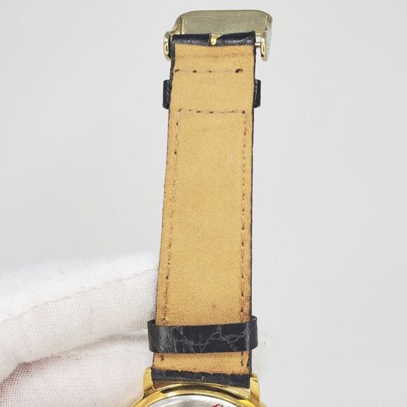 Disney Mickey Mouse Dual Dial Watch Gold Black Band H2F - Picture 10 of 14